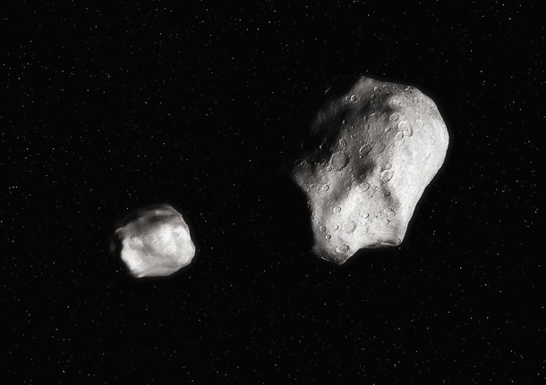 Illustration of a binary asteroid. Courtesy ESO/L. Calcada Illustration of a binary asteroid. Courtesy ESO/L. Calcada