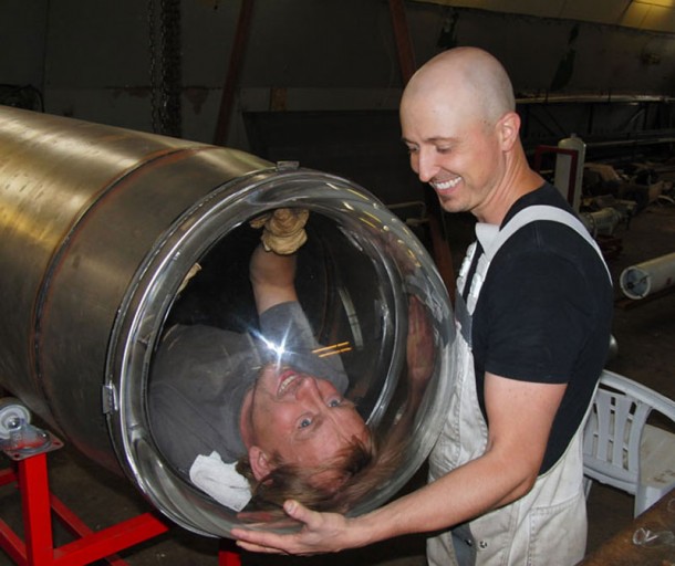 Peter Madsen inside the Tycho Brahe capsule. Credit: Copenhagen Suborbitals.
