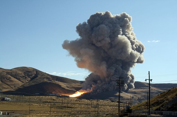 How do you chill down 1.4 million pounds of solid rocket fuel in the hot Utah desert? Lots of air conditioning! This video shows how ATK chilled down DM-2, the second Ares first stage development motor in advance of the August 31 static test. Credit: ATK How do you chill down 1.4 million pounds of solid rocket fuel in the hot Utah desert? Lots of air conditioning! This video shows how ATK chilled down DM-2, the second Ares first stage development motor in advance of the August 31 static test. Credit: ATK