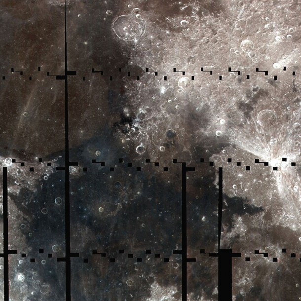 The LROC WAC is busily mapping the Moon in 7 UV and visible wavelengths (320 nm through 689 nm). This color composite shows 320 nm light in blue, 415 nm in green and 689 nm in red, scene is ~1000 km wide. Credit: NASA/GSFC/Arizona State University The LROC WAC is busily mapping the Moon in 7 UV and visible wavelengths (320 nm through 689 nm). This color composite shows 320 nm light in blue, 415 nm in green and 689 nm in red, scene is ~1000 km wide. Credit: NASA/GSFC/Arizona State University