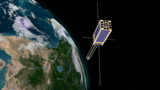 Firefly satellite in orbit still from the animation. Credit: NASA