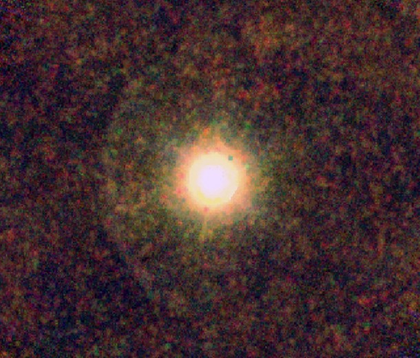 ESA’s Herschel infrared space observatory has shown that the dying star IRC+10216 is surrounded by a large volume of high-temperature water vapour. Credits: ESA/PACS/SPIRE/MESS Consortia ESA’s Herschel infrared space observatory has shown that the dying star IRC+10216 is surrounded by a large volume of high-temperature water vapour. Credits: ESA/PACS/SPIRE/MESS Consortia
