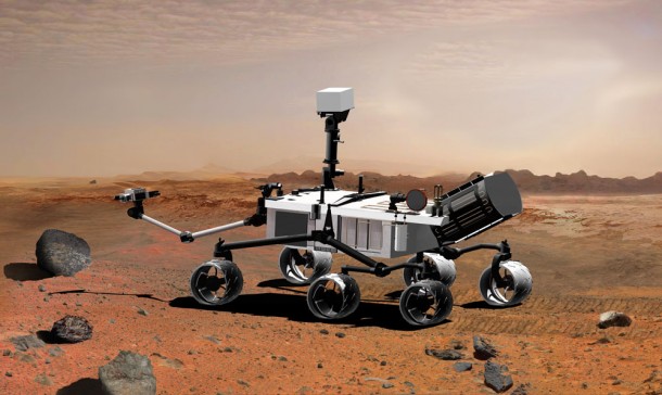 An artist's concept illustrates what the Mars rover Curiosity will look like on Mars. Credit: NASA/JPL-Caltech. An artist's concept illustrates what the Mars rover Curiosity will look like on Mars. Credit: NASA/JPL-Caltech.