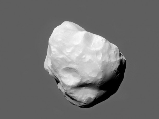 Saturn's small moon Helene during a flyby on March 3, 2010. Credit: NASA/JPL/Space Science Institute Saturn's small moon Helene during a flyby on March 3, 2010. Credit: NASA/JPL/Space Science Institute