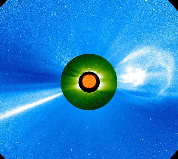 A coronal mass ejection (CME) observed by STEREO on Dec. 12, 2008. Credit: NASA A coronal mass ejection (CME) observed by STEREO on Dec. 12, 2008. Credit: NASA