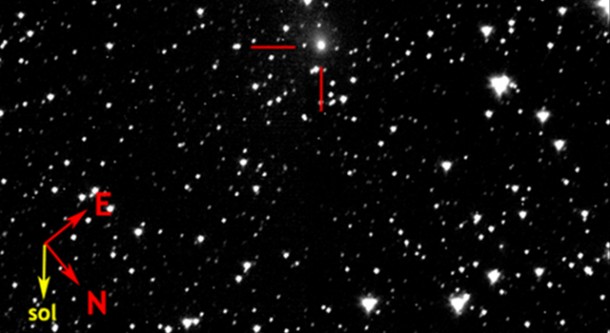 60 Days before its flyby, a NASA spacecraft takes a picture of its quarry - comet Hartley 2. Image credit: NASA/JPL/UM 60 Days before its flyby, a NASA spacecraft takes a picture of its quarry - comet Hartley 2. Image credit: NASA/JPL/UM