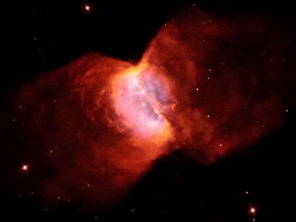 Binary Stars at the End of Their Lives. Credit: NASA/ESA and The Hubble Heritage Team (AURA/STScI). Binary Stars at the End of Their Lives. Credit: NASA/ESA and The Hubble Heritage Team (AURA/STScI).