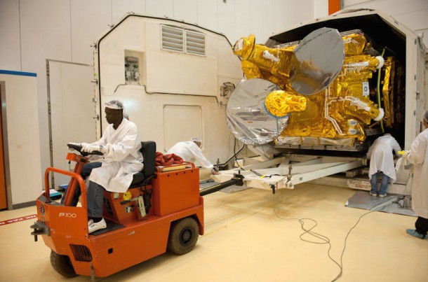 Based on Thales Alenia Space’s 4000 platform, W3B will provide a wide range of relay services. Credit: Arianespace Based on Thales Alenia Space’s 4000 platform, W3B will provide a wide range of relay services. Credit: Arianespace