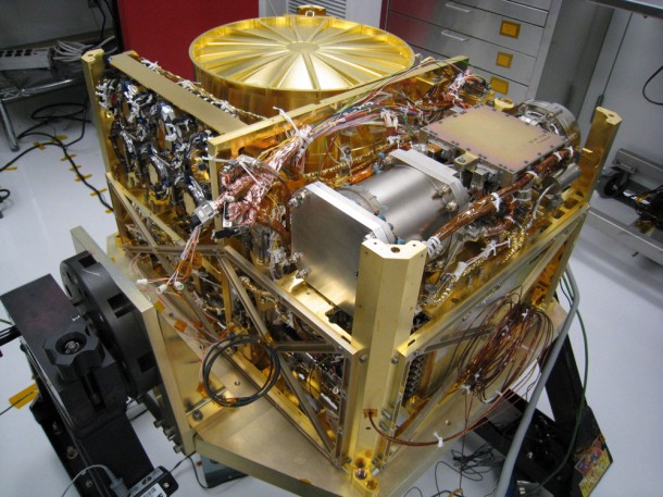 The Sample Analysis at Mars (SAM) instrument, at NASA's Goddard Space Flight Center, Greenbelt, Md., will analyze samples of material collected by the rover's arm. Image credit: NASA-GSFC The Sample Analysis at Mars (SAM) instrument, at NASA's Goddard Space Flight Center, Greenbelt, Md., will analyze samples of material collected by the rover's arm. Image credit: NASA-GSFC