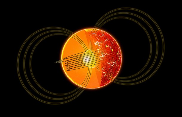 An illustration of a slowly rotating neutron star with a weak surface magnetic field is giving off bursts of X-rays and gamma-rays. Credit: Illustration: NASA/CXC/M.Weiss An illustration of a slowly rotating neutron star with a weak surface magnetic field is giving off bursts of X-rays and gamma-rays. Credit: Illustration: NASA/CXC/M.Weiss