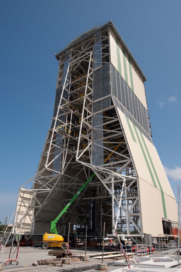 The Soyuz launch site is located in the northwest part of the Guiana Space Centre (CSG). Credits: ESA/CNES/ARIANESPACE - Optique Video CSG - JM Guillon, 2010 The Soyuz launch site is located in the northwest part of the Guiana Space Centre (CSG). Credits: ESA/CNES/ARIANESPACE - Optique Video CSG - JM Guillon, 2010