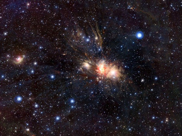VISTA Reveals the Secret of the Unicorn. Credit: ESO/J. Emerson/VISTA. Acknowledgment: Cambridge Astronomical Survey Unit VISTA Reveals the Secret of the Unicorn. Credit: ESO/J. Emerson/VISTA. Acknowledgment: Cambridge Astronomical Survey Unit