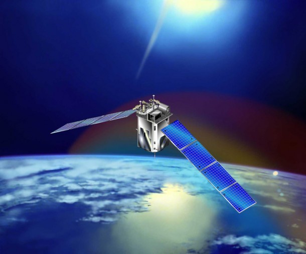 Artist's concept of the TIMED spacecraft. Credit: NASA/JPL/APL 