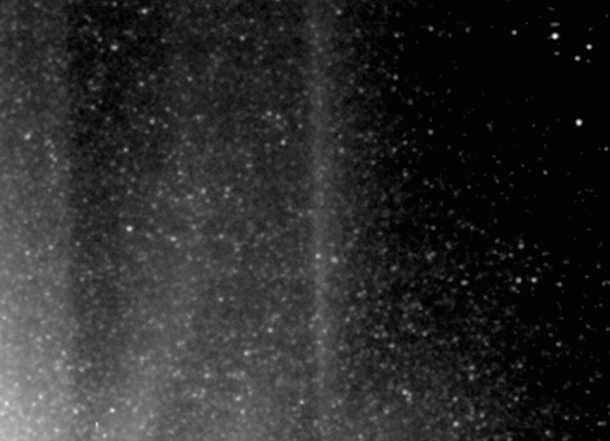 This movie shows the motion of some icy particles in the cloud around Hartley 2, as seen by NASA’s EPOXI mission spacecraft on Nov. 4, 2010. Image credit: NASA/JPL-Caltech/UMD/Brown This movie shows the motion of some icy particles in the cloud around Hartley 2, as seen by NASA’s EPOXI mission spacecraft on Nov. 4, 2010. Image credit: NASA/JPL-Caltech/UMD/Brown