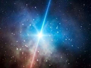 This artist’s impression shows a dark gamma-ray burst in a star forming region. Gamma-ray bursts are among the most energetic events in the Universe, but some appear curiously faint in visible light. The biggest study of these dark gamma-ray bursts to date, using the GROND instrument on the 2.2-metre MPG/ESO telescope at La Silla in Chile, has found that these gigantic explosions, while puzzling, don't require exotic explanations. Their faintness is now fully explained by a combination of causes with the most important being the presence of dust between the Earth and the explosion. Credit: ESO/L. Calçada This artist’s impression shows a dark gamma-ray burst in a star forming region. Gamma-ray bursts are among the most energetic events in the Universe, but some appear curiously faint in visible light. The biggest study of these dark gamma-ray bursts to date, using the GROND instrument on the 2.2-metre MPG/ESO telescope at La Silla in Chile, has found that these gigantic explosions, while puzzling, don't require exotic explanations. Their faintness is now fully explained by a combination of causes with the most important being the presence of dust between the Earth and the explosion. Credit: ESO/L. Calçada