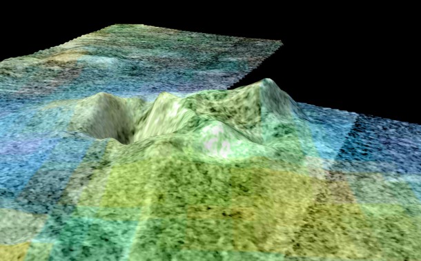 This image is based on data from NASA's Cassini spacecraft and shows a flyover of an area of Saturn's moon Titan known as Sotra Facula. Image credit: NASA/JPL-Caltech/USGS/University of Arizona This image is based on data from NASA's Cassini spacecraft and shows a flyover of an area of Saturn's moon Titan known as Sotra Facula. Image credit: NASA/JPL-Caltech/USGS/University of Arizona