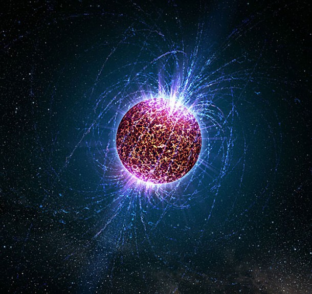 This artist's rendition shows a neutron star, which is too dense to study in the lab. Its properties can be probed on Earth using ultra-cold atoms. This artist's rendition shows a neutron star, which is too dense to study in the lab. Its properties can be probed on Earth using ultra-cold atoms.