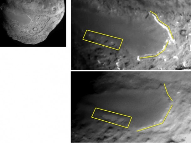This image layout depicts changes in the surface of comet Tempel 1, observed first by NASA's Deep Impact Mission in 2005 (top right) and again by NASA's Stardust-NExT mission on Feb. 14, 2011 (bottom right). Image credit: NASA/JPL-Caltech/University of Maryland/Cornell This image layout depicts changes in the surface of comet Tempel 1, observed first by NASA's Deep Impact Mission in 2005 (top right) and again by NASA's Stardust-NExT mission on Feb. 14, 2011 (bottom right). Image credit: NASA/JPL-Caltech/University of Maryland/Cornell