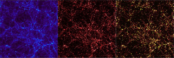 The calculated distribution of dark matter The calculated distribution of dark matter