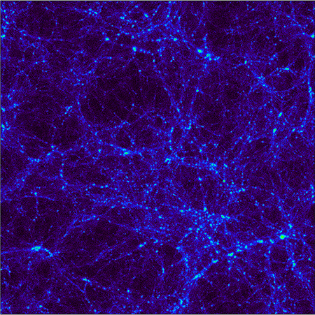 The calculated distribution of dark matter The calculated distribution of dark matter