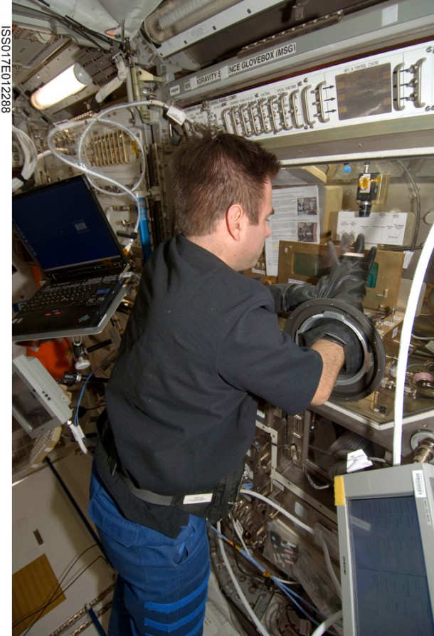 Work inside the Columbus laboratory