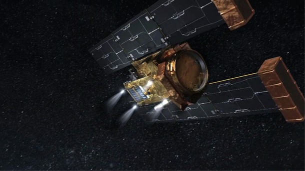 On March 24, at about 4 p.m. PDT, four rocket motors on NASA's Stardust spacecraft, illustrated in this artist's concept, are scheduled to fire until the spacecraft's fuel is depleted. Image credit: NASA/JPL-Caltech On March 24, at about 4 p.m. PDT, four rocket motors on NASA's Stardust spacecraft, illustrated in this artist's concept, are scheduled to fire until the spacecraft's fuel is depleted. Image credit: NASA/JPL-Caltech