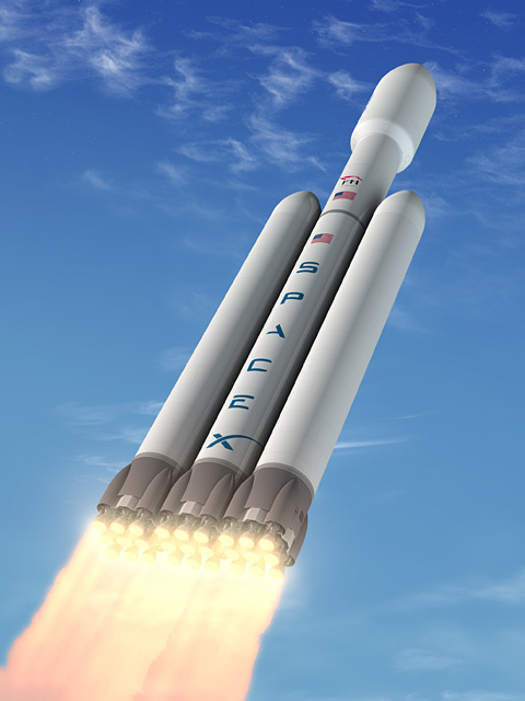 The Falcon Heavy Rocket will be the most capable rocket in the world. Credit: SpaceX The Falcon Heavy Rocket will be the most capable rocket in the world. Credit: SpaceX
