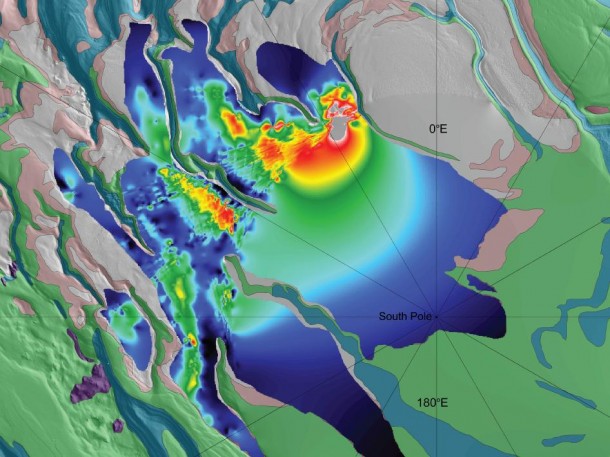 A newly found, buried deposit of frozen carbon dioxide -- dry ice -- near the south pole of Mars contains about 30 times more carbon dioxide than previously estimated to be frozen near the pole. A newly found, buried deposit of frozen carbon dioxide -- dry ice -- near the south pole of Mars contains about 30 times more carbon dioxide than previously estimated to be frozen near the pole.