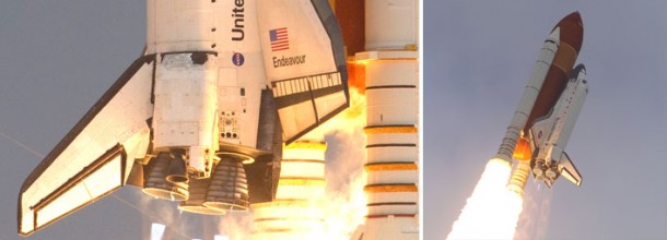 Endeavour and its crew lifted off at 8:56 a.m. EDT for a final mission to the International Space Station. Endeavour and its crew lifted off at 8:56 a.m. EDT for a final mission to the International Space Station.