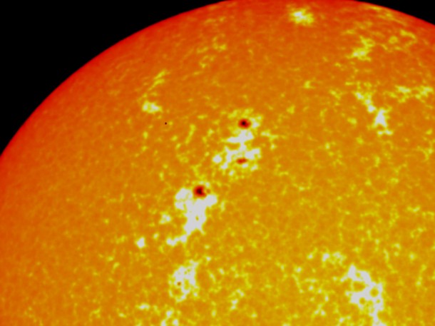 The solar minimum occurs approximately every 11 years when fewer sunspots like these appear. Credit: NASA/Goddard Space Flight Center The solar minimum occurs approximately every 11 years when fewer sunspots like these appear. Credit: NASA/Goddard Space Flight Center