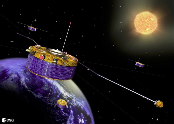 Cluster satellites study the effects of solar wind Cluster satellites study the effects of solar wind