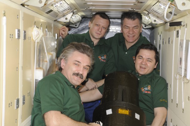 ISS crew working with Matroshka ISS crew working with Matroshka