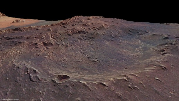 Eberswalde crater in perspective Eberswalde crater in perspective
