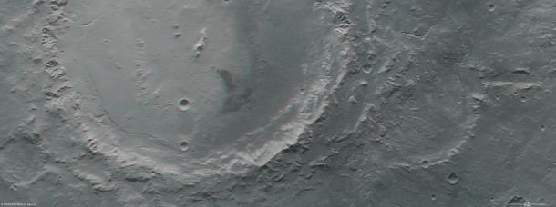 Holden and Eberswalde crater in 3D Holden and Eberswalde crater in 3D