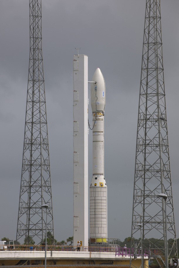 Full-scale Vega mock-up on launch pad Full-scale Vega mock-up on launch pad
