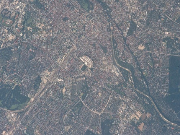 This image of the central area of Munich, Germany was photographed from approximately 220 miles above Earth by one of the Expedition 29 crew members aboard the International Space Station. Credit: NASA This image of the central area of Munich, Germany was photographed from approximately 220 miles above Earth by one of the Expedition 29 crew members aboard the International Space Station. Credit: NASA