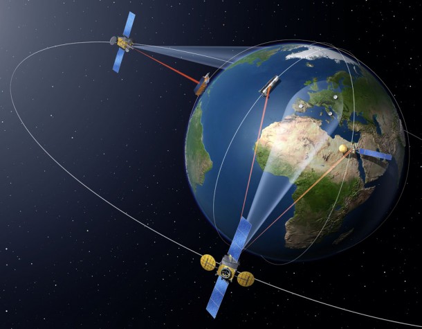 Artist impression of European Data Relay Satellite (EDRS) system Artist impression of European Data Relay Satellite (EDRS) system