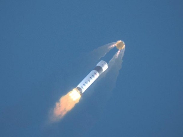 The new launch abort system provides crew with emergency escape capability throughout the entire flight and returns with the spacecraft, allowing for easy reuse and radical reductions in the cost of space transport. The new launch abort system provides crew with emergency escape capability throughout the entire flight and returns with the spacecraft, allowing for easy reuse and radical reductions in the cost of space transport.