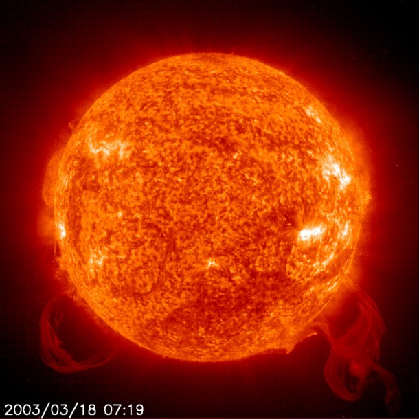SOHO captures solar eruptions - 18 march 2003 SOHO captures solar eruptions - 18 march 2003