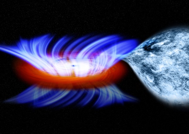 Artist impression of binary system containing stellar-mass black hole IGR J17091. (NASA/CXC/M.Weiss) Artist impression of binary system containing stellar-mass black hole IGR J17091. (NASA/CXC/M.Weiss)