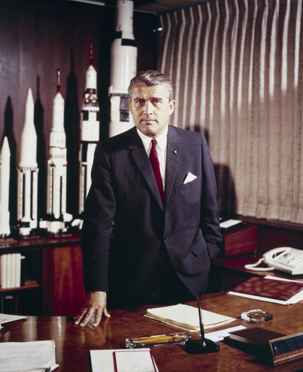 Dr. Wernher von Braun, director of Marshall Space Flight Center from 1960 to 1970, would have celebrated his 100th birthday on March 23. (NASA/MSFC) Dr. Wernher von Braun, director of Marshall Space Flight Center from 1960 to 1970, would have celebrated his 100th birthday on March 23. (NASA/MSFC)