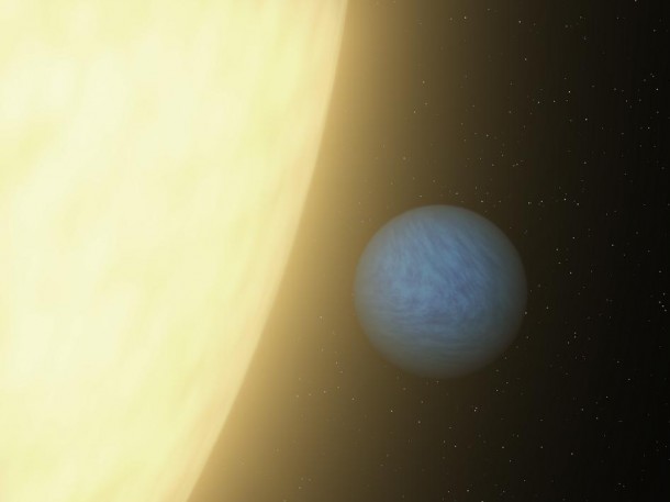 NASA's Spitzer Space Telescope was able to detect a super Earth's direct light for the first time using its sensitive heat-seeking infrared vision. Super Earth's are more massive than Earth but lighter than gas giants like Neptune. As this artist's concept shows, in visible light, a planet is lost in the glare of its star (top view). When viewed in infrared, the planet becomes brighter relative to its star. This is largely due to the fact that the planet's scorching heat blazes with infrared light. Even on our own bodies emanate more infrared light than visible due to our heat. Image credit: NASA/JPL-Caltech NASA's Spitzer Space Telescope was able to detect a super Earth's direct light for the first time using its sensitive heat-seeking infrared vision. Super Earth's are more massive than Earth but lighter than gas giants like Neptune. As this artist's concept shows, in visible light, a planet is lost in the glare of its star (top view). When viewed in infrared, the planet becomes brighter relative to its star. This is largely due to the fact that the planet's scorching heat blazes with infrared light. Even on our own bodies emanate more infrared light than visible due to our heat. Image credit: NASA/JPL-Caltech