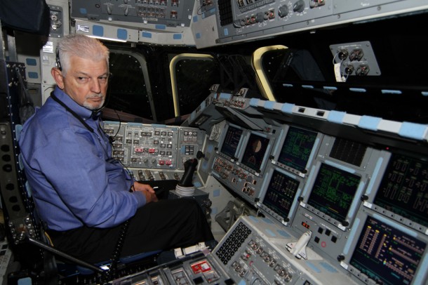 Walter "Buddy" Mckenzie surveys the flight deck of space shuttle Endeavour after overseeing the power down of the spacecraft. Photo credit: NASA/Ben Smegelsky Walter "Buddy" Mckenzie surveys the flight deck of space shuttle Endeavour after overseeing the power down of the spacecraft. Photo credit: NASA/Ben Smegelsky