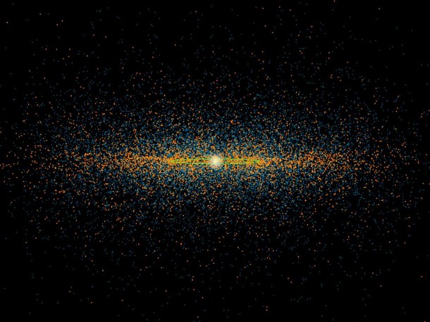 New results from NASA's NEOWISE survey find that more potentially hazardous asteroids, or PHAs, are closely aligned with the plane of our solar system than previous models suggested. PHAs are the subset of near-Earth asteroids (NEAs) with the closest orbits to Earth's orbit, coming within 5 million miles (about 8 million kilometers). They are also defined as being large enough to survive passage through Earth's atmosphere and cause damage on a regional, or greater, scale. Image credit: NASA/JPL-Caltech New results from NASA's NEOWISE survey find that more potentially hazardous asteroids, or PHAs, are closely aligned with the plane of our solar system than previous models suggested. PHAs are the subset of near-Earth asteroids (NEAs) with the closest orbits to Earth's orbit, coming within 5 million miles (about 8 million kilometers). They are also defined as being large enough to survive passage through Earth's atmosphere and cause damage on a regional, or greater, scale. Image credit: NASA/JPL-Caltech