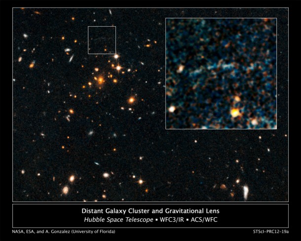 Credit: NASA, ESA, A. Gonzalez (University of Florida, Gainsville), M. Brodwin (University of Missouri-Kansas City), and A. Stanford (University of California at Davis) Credit: NASA, ESA, A. Gonzalez (University of Florida, Gainsville), M. Brodwin (University of Missouri-Kansas City), and A. Stanford (University of California at Davis)