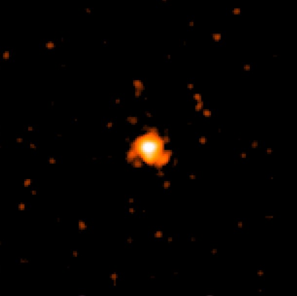 Strong X-ray emission makes the host star of HD 189733b stand out in this view from Swift's X-Ray Telescope. The image combines data from Sept. 13 and 14, 2011, and is 6 arcminutes across. Credit: NASA/Swift/Stefan Immler Strong X-ray emission makes the host star of HD 189733b stand out in this view from Swift's X-Ray Telescope. The image combines data from Sept. 13 and 14, 2011, and is 6 arcminutes across. Credit: NASA/Swift/Stefan Immler