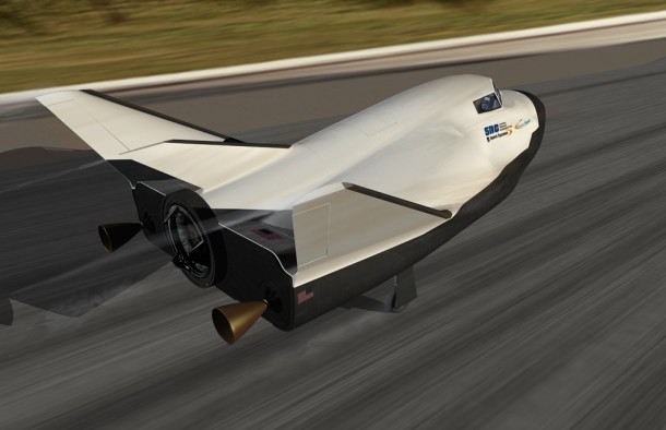 An artist's conception of Sierra Nevada Corp.'s Dream Chaser spacecraft landing on a traditional runway. Image credit: Sierra Nevada Corp. An artist's conception of Sierra Nevada Corp.'s Dream Chaser spacecraft landing on a traditional runway. Image credit: Sierra Nevada Corp.