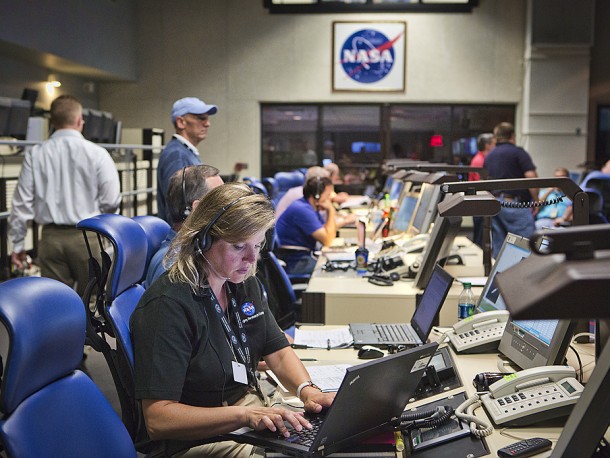 IRVE-3 range control room at NASA's Wallops Flight Facility. Credit: NASA/Sean Smith