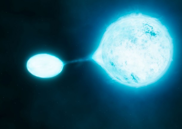 Artist’s impression of a vampire star and its victim Artist’s impression of a vampire star and its victim