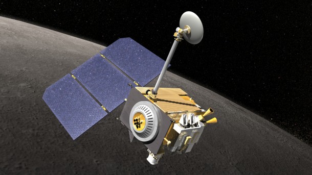 Artist's rendering of the Lunar Reconnaissance Orbiter spacecraft. Credit: NASA's Goddard Space Flight Center Artist's rendering of the Lunar Reconnaissance Orbiter spacecraft. Credit: NASA's Goddard Space Flight Center